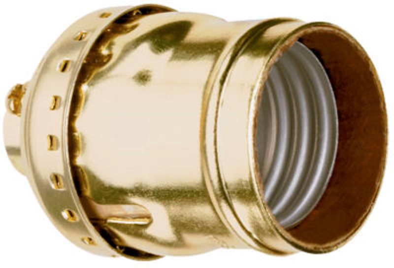 Legrand 975ABDCC10 Lamp Holder, 3.12 in Dia Dimensions, 250 V, 660 W, Brass/Metal Housing Material
