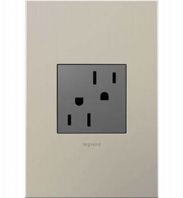 Legrand adorne Series ARTR152M4 2-Module Outlet, Brass/Polycarbonate/Steel, Magnesium, 2-Pole, Wall Mounting