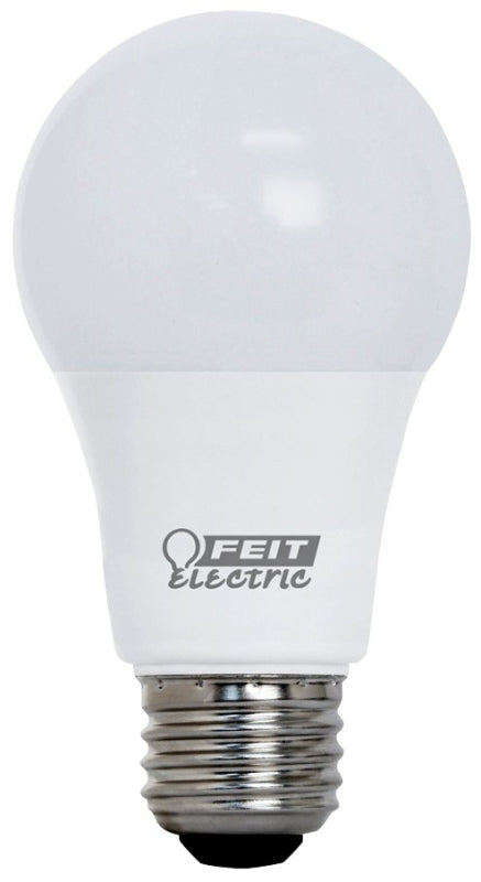 Feit Electric OM75/950CA10K/2 LED Bulb, General-Purpose, A19 Lamp, 75 W Equivalent, E26 Lamp Base, White, Daylight Light