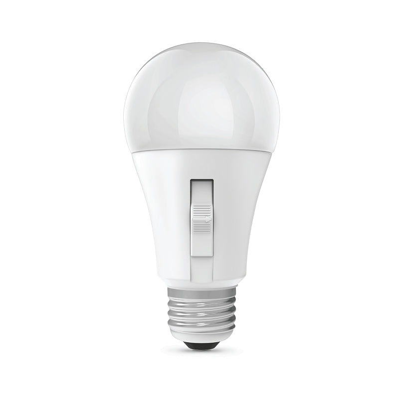 Feit Electric OM100/3CCTCA/DD/LEDI LED Bulb, Color Selectable, Dusk-to-Dawn, A21 Lamp, 100 W Equivalent, Non-Dimmable