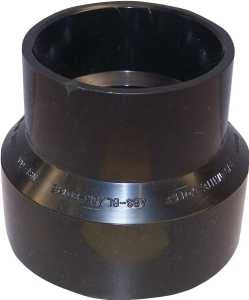 Canplas 103024BC Reduced Coupling, 3 x 2 in, Hub, ABS, Black