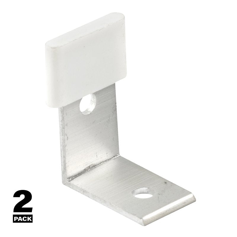 Prime-Line N 6655 Door Guide, Aluminum, White, Floor Mounting