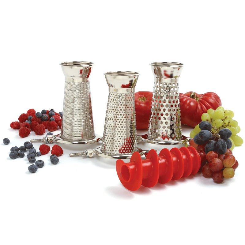 Norpro 1953 Berry Strainer Screen, 3/64 in Mesh, Steel, Chrome, 3-1/2 in Dia