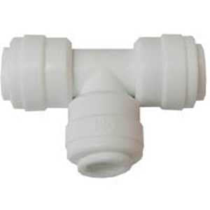 Watts PL-3003 Pipe Tee, 1/4 in, Push-Fit, Plastic, White, 150 psi Pressure