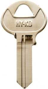 Hy-Ko 11010CO103 Key Blank, Brass, Nickel, For: Corbin/Russwin Cabinet, House Locks and Padlocks, Pack of 10