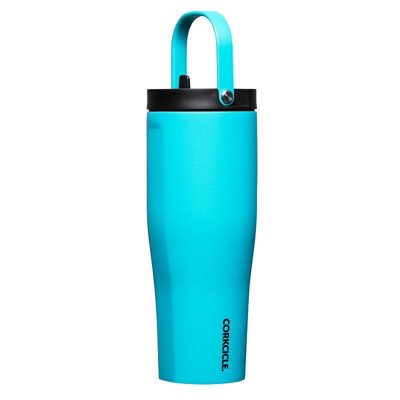 Corkcicle Go Cup XL Series 2830CCB Tumbler, 30 oz, Stainless Steel, Capri Blue, Insulated