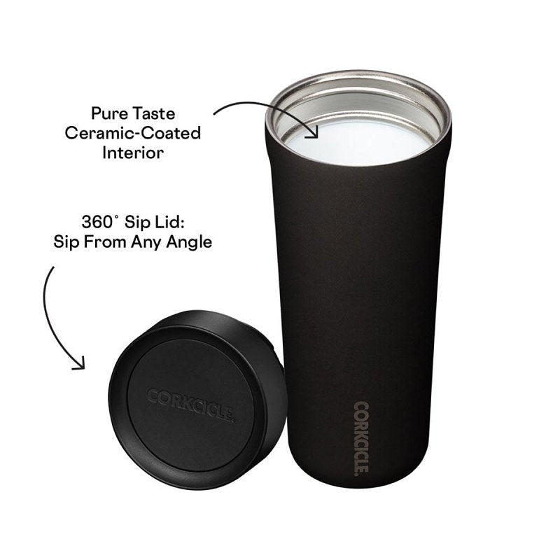 Corkcicle Sierra Series 2817MF Commuter Cup Travel Coffee Mug, 17 oz, Ceramic, Flint