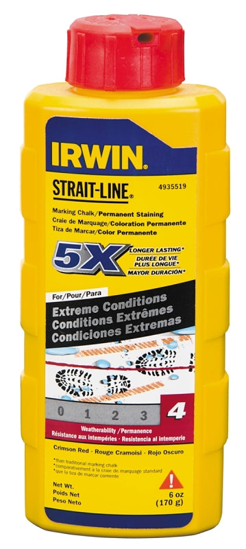 Irwin 4935519 Marking Chalk Refill, 6 oz, Crimson Red, Permanent