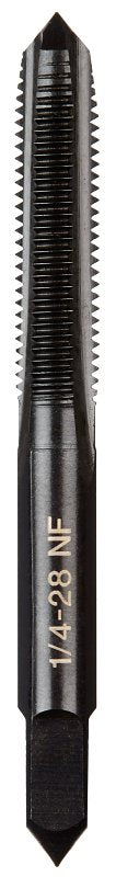 Milwaukee 49-57-5138 Straight Flute Tap, 1/4-28 Thread, NF Thread, 1 in L Thread, Plug Chamfer, 4-Flute, HCS