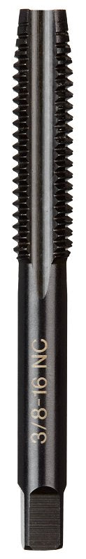 Milwaukee 49-57-5148 Straight Flute Tap, 3/8-16 Thread, NC Thread, 1-1/4 in L Thread, Plug Chamfer, 4-Flute, HCS