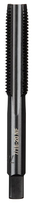 Milwaukee 49-57-5157 Straight Flute Tap, 7/16-20 Thread, NF Thread, 1-1/4 in L Thread, Plug Chamfer, 4-Flute, HCS