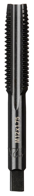 Milwaukee 49-57-5158 Straight Flute Tap, M12x1.75 Thread, Coarse Thread, 38.1 mm L Thread, Plug Chamfer, 4-Flute, HCS