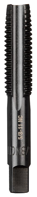 Milwaukee 49-57-5169 Straight Flute Tap, 5/8-11 Thread, NC Thread, 1-3/4 in L Thread, Plug Chamfer, 4-Flute, HCS