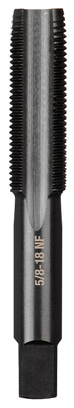 Milwaukee 49-57-5171 Straight Flute Tap, 5/8-18 Thread, NF Thread, 1-3/4 in L Thread, Plug Chamfer, 4-Flute, HCS