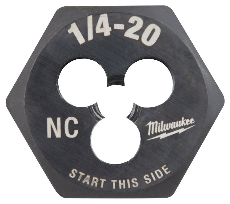 Milwaukee 49-57-5334 Threading Die, 1/4-20 Thread, NC Thread, Right Hand Thread, HCS