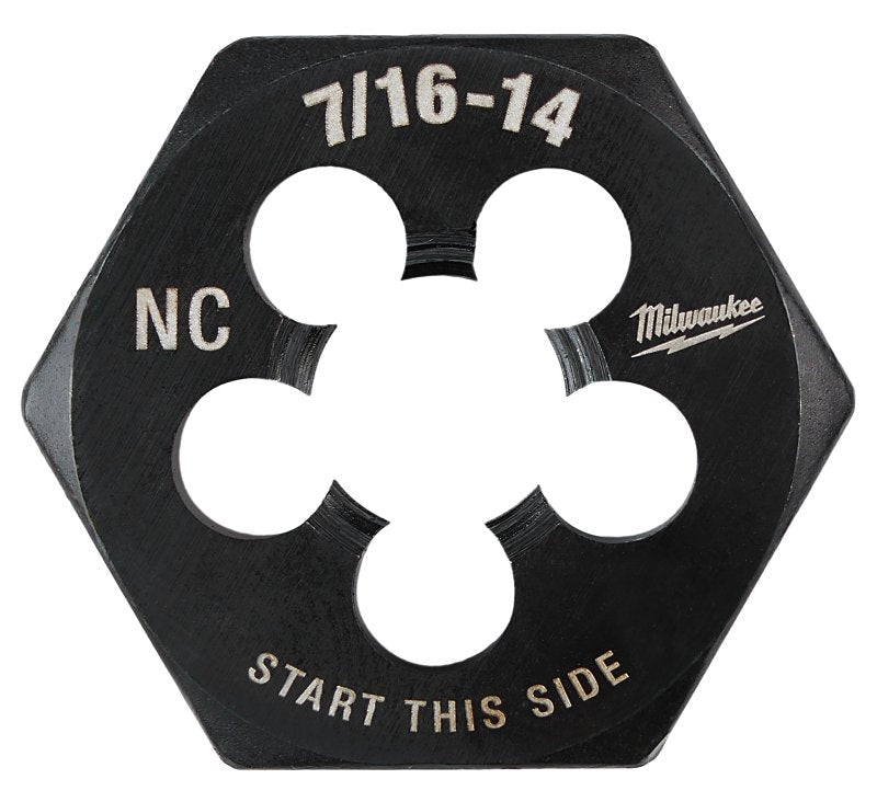 Milwaukee 49-57-5355 Threading Die, 7/16-14 Thread, NC Thread, Right Hand Thread, HCS