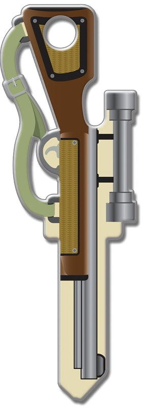 Lucky Line Key Shapes Series B118S Key Blank, Brass, Enamel-Coated, For: Schlage Keyway Locks, Pack of 5
