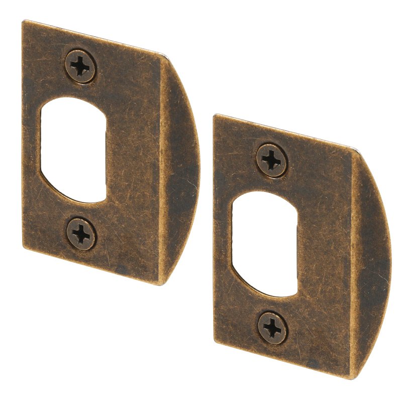 Defender Security E 2233 Strike Plate, 2-1/4 in L, 1-7/16 in W, Steel, Antique Brass