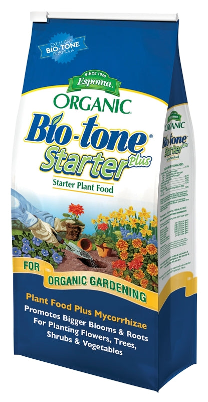 Espoma Organic Bio-tone Starter Plus BTSP4 Organic Plant Food, 4 lb Bag, Granular, 4-3-3 N-P-K Ratio