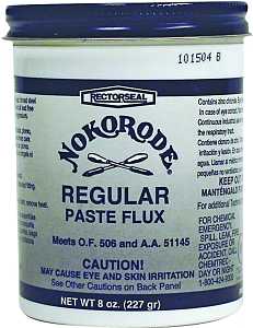 Nokorode 14020 Regular Flux, 8 oz Jar, Paste, Tan