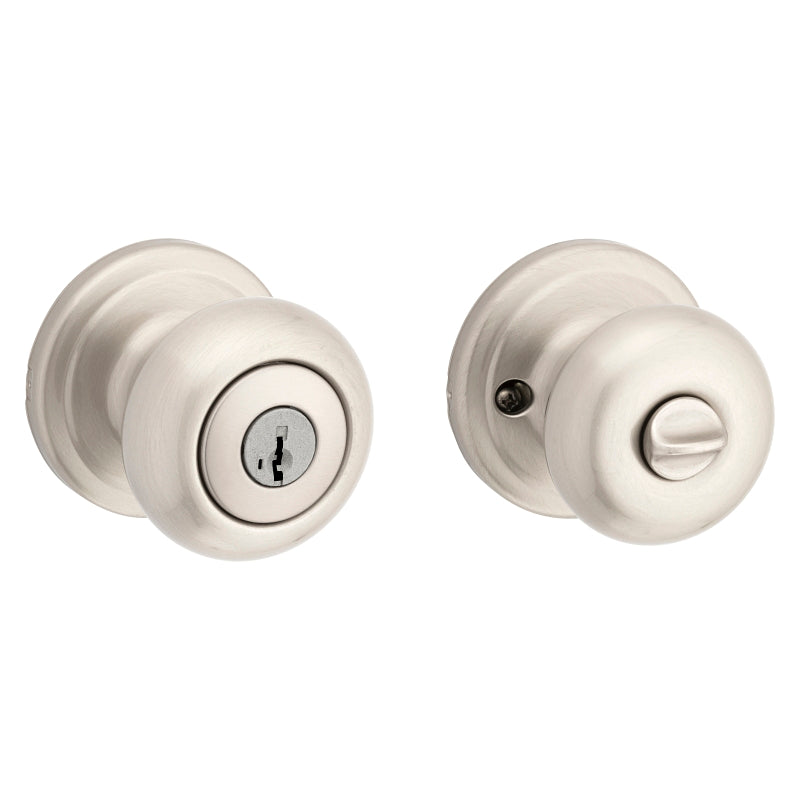Kwikset Signature Series 740J15SMTCP Entry Knob, Knob Handle, Satin Nickel, Metal, KW1, K4 Keyway, 2 Grade