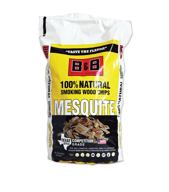 B & B Charcoal 18074 Series Smoking Chips, Mesquite, Wood, 180 cu-in