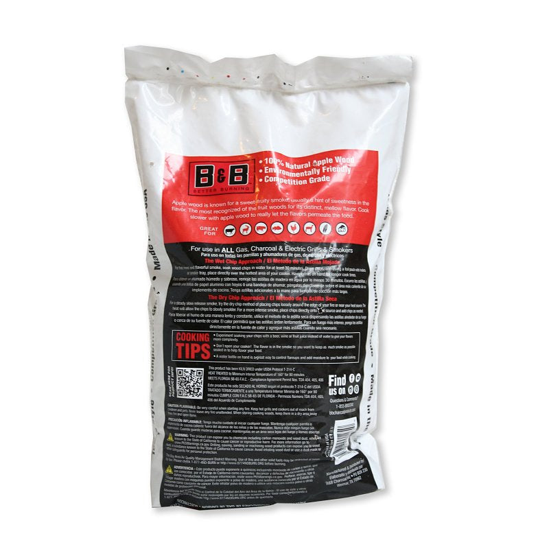 B & B Charcoal 38065 Series Smoking Chips, Apple, Wood, 180 cu-in
