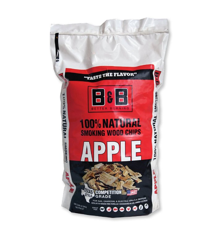 B & B Charcoal 38065 Series Smoking Chips, Apple, Wood, 180 cu-in