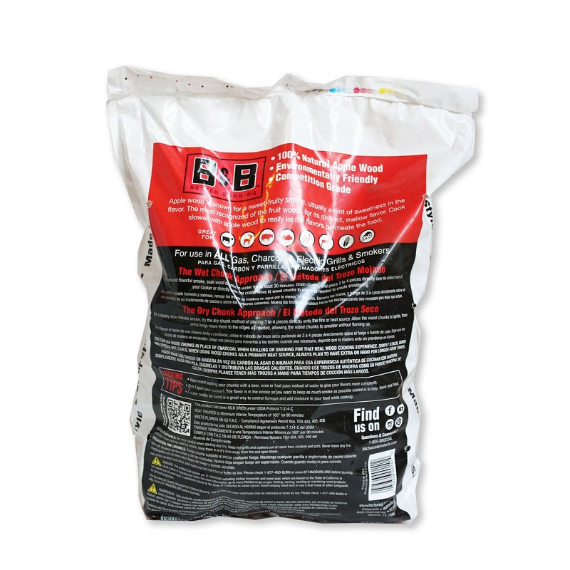 B & B Charcoal 00141 Series Smoking Chunk, Apple, Wood, 549 cu-in