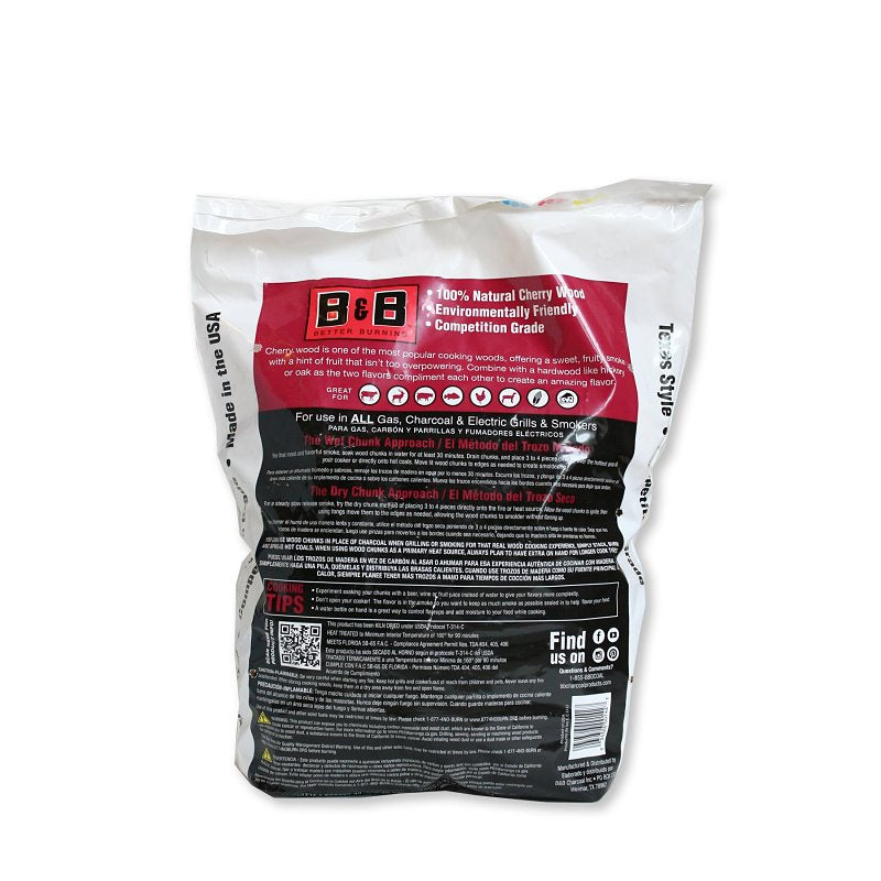 B & B Charcoal 00142 Series Smoking Chunk, Cherry, Wood, 549 cu-in