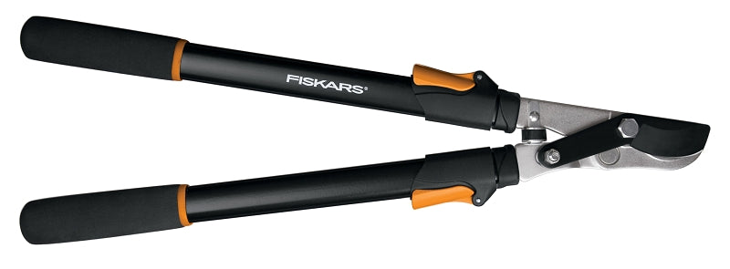Fiskars 91686935J Power Lever Bypass Lopper, 1-3/4 in Cutting Capacity, Bypass Blade, Steel Blade, Steel Handle
