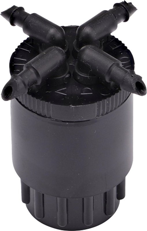 Raindrip QB06UB 4-Outlet Bubbler, ABS, Black
