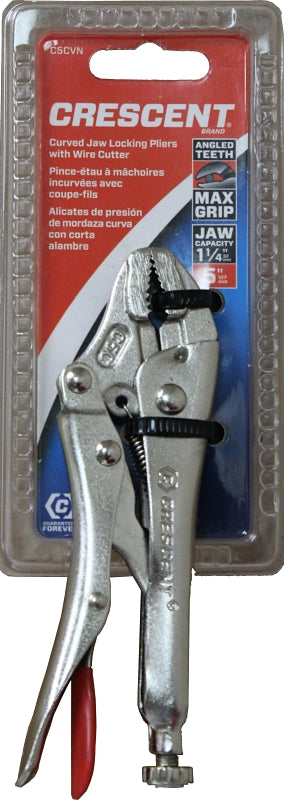 Crescent C5CVN/C5CV Locking Plier, 5 in OAL, 1-1/4 in Jaw Opening, Rawhide Handle, Non-Slip Grip Handle, 1.15 in W Jaw