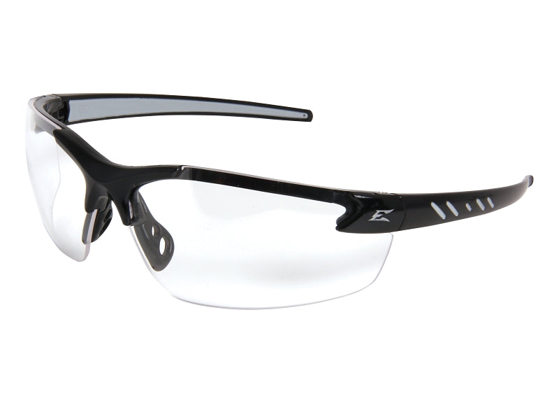 Edge Zorge G2 Series DZ111-2.0-G2 Safety Glasses, Unisex, 65 mm W Lens, Polycarbonate Lens, Nylon Frame, Black Frame