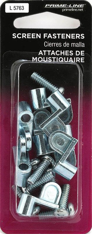 Prime-Line L 5763 Window Screen Clip, Zinc, Mill, Clear, For: 5/16 in Frame