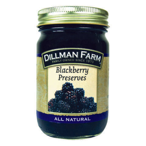 Dillman Farm All Natural Blackberry Preserves 16 oz Jar, Pack of 6