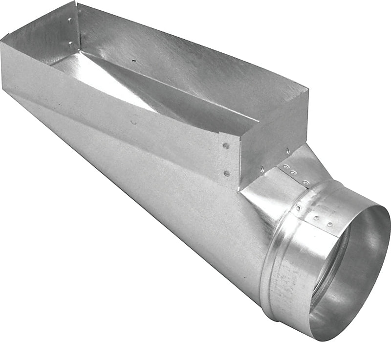 Imperial GV0667 Wall Register Boot, 13.319 in L, 10 in W, 8.266 in H, 90 deg Angle, 30 ga Gauge, Steel, Galvanized