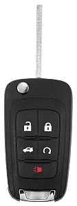 Hy-Ko 18GM710 Chip Flip Key, 5-Button, Brass/Plastic, Black