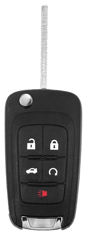 Hy-Ko 18GM710 Chip Flip Key, 5-Button, Brass/Plastic, Black