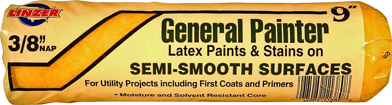 Linzer RC1138 Roller Cover, 3/8 in Thick Nap, 9 in L, Pack of 12