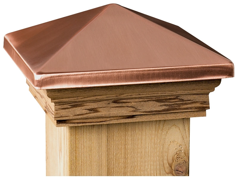Maine Ornamental 72217 Post Cap, High Point Top, 4 in L, 4 in W, Cedar Wood