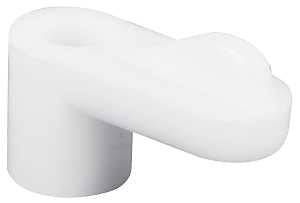 Make-2-Fit PL 7774 Window Screen Clip with Screw, 3/8 in D Dimensions, Plastic, White, 12/PK