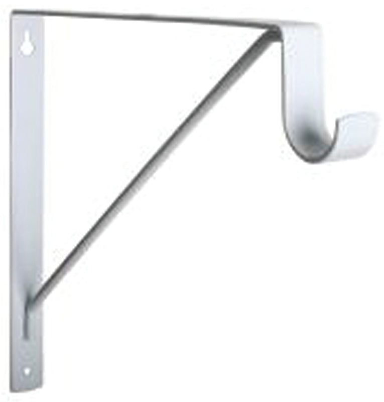 Knape & Vogt KV 1195 1195 WH Heavy-Duty Closet Rod and Shelf Bracket, 500 lb, 10 in H, Steel, Pack of 10