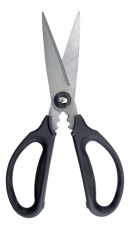 Good Grips 1072121 Kitchen and Herb Scissors, Stainless Steel Blade, Plastic Handle, Black, 8-3/4 in OAL