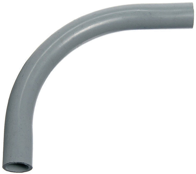 Carlon UA9FL Elbow, 3 in Trade Size, 90 deg Angle, SCH 40 Schedule Rating, PVC, 36 in L Radius, Plain End, Gray, 1/PK