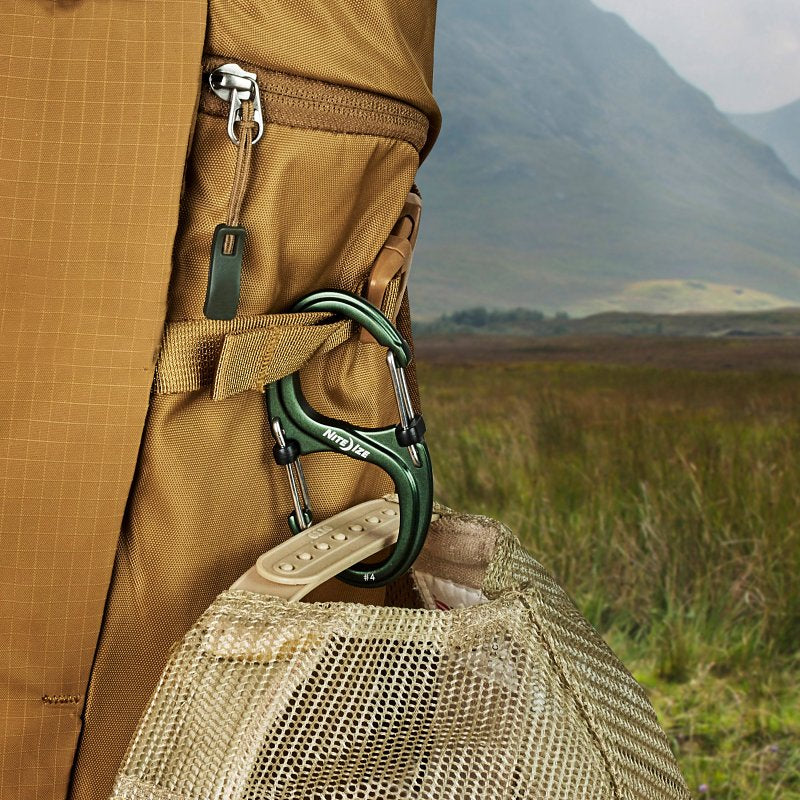DUAL CARABINER AL FRT GRN NO4