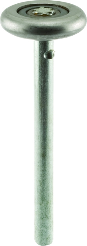 Prime-Line GD 52212 Door Roller, 4-1/8 in L Axle, 1-7/8 in Dia Roller, 7/16 in W Roller, Galvanized Steel, Silver