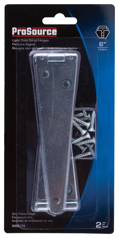 ProSource LSH-Z06-C2PS Strap Hinge, 1.8 mm Thick Leaf, Steel, 180 Range of Motion