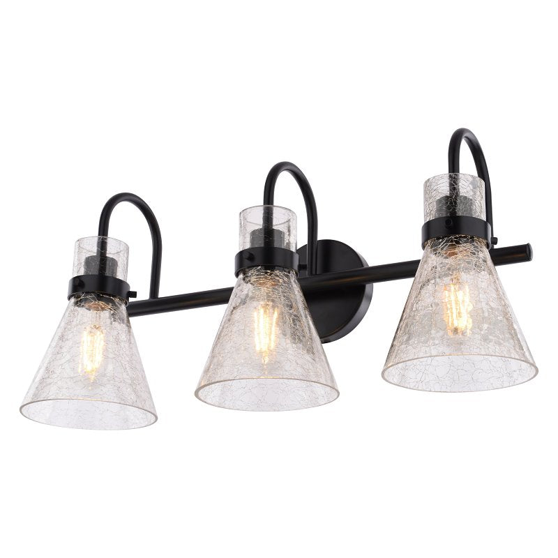 Boston Harbor D2021022, 120 V, 60 W, 3-Lamp, Metal Fixture, Black Fixture, Matte Fixture