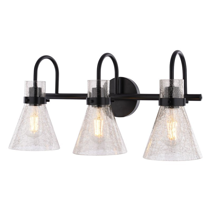 Boston Harbor D2021022, 120 V, 60 W, 3-Lamp, Metal Fixture, Black Fixture, Matte Fixture